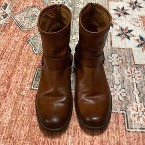 Frye harness ankle boots with zipper size 9